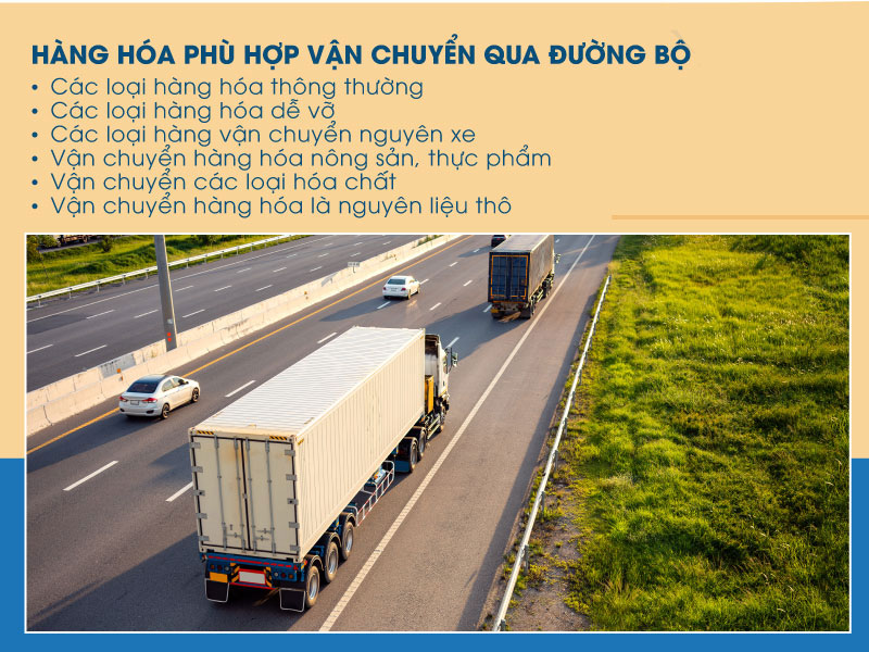 Các loại hàng hóa vận chuyển bằng đường bộ 